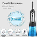 Water Flosser Cordless Teeth Cleaner, Dental Oral Irrigator with DIY Mode, Rechargeable Water Flosser for Braces, Bridges, Implants Care, IPX7 Waterproof with 4 Interchangeable Jet Tips Zerhunt