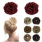 Messy Bun Hair Piece for Women Thick Updo Scrunchies Hair Extension Ponytail Hair Accessories Dark Red OMGREAT