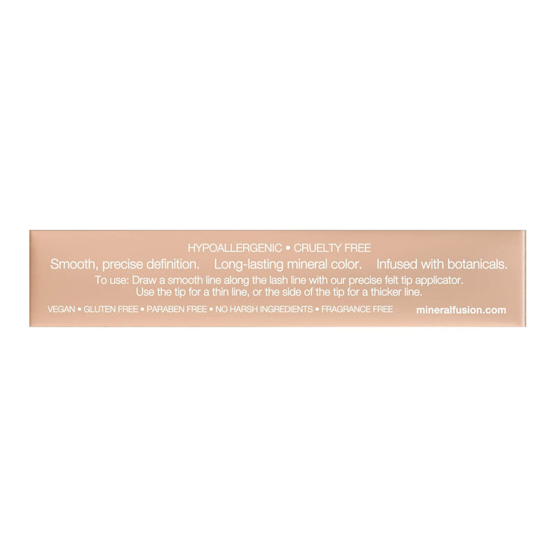 Mineral Fusion Liquid Eyeliner, Ebony, 0.1 Ounce (Packaging May Vary) Mineral Fusion
