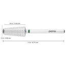 PANA Nail Carbide Volcano Bit - Two Way Rotate use for Both Left and Right Handed - Fast remove Acrylic or Hard Gel - 3/32" Shank - Manicure, Nail Art, Drill Machine (Coarse, Silver) PANA