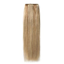 S-noilite Clip in Hair Extensions Human Hair Balayage 100% Real Human Hair Thick Double Weft Full Head 8 Pieces/18 Clips Straight Silky (24 Inch - 170g,Light Golden Brown/Bleach Blonde (