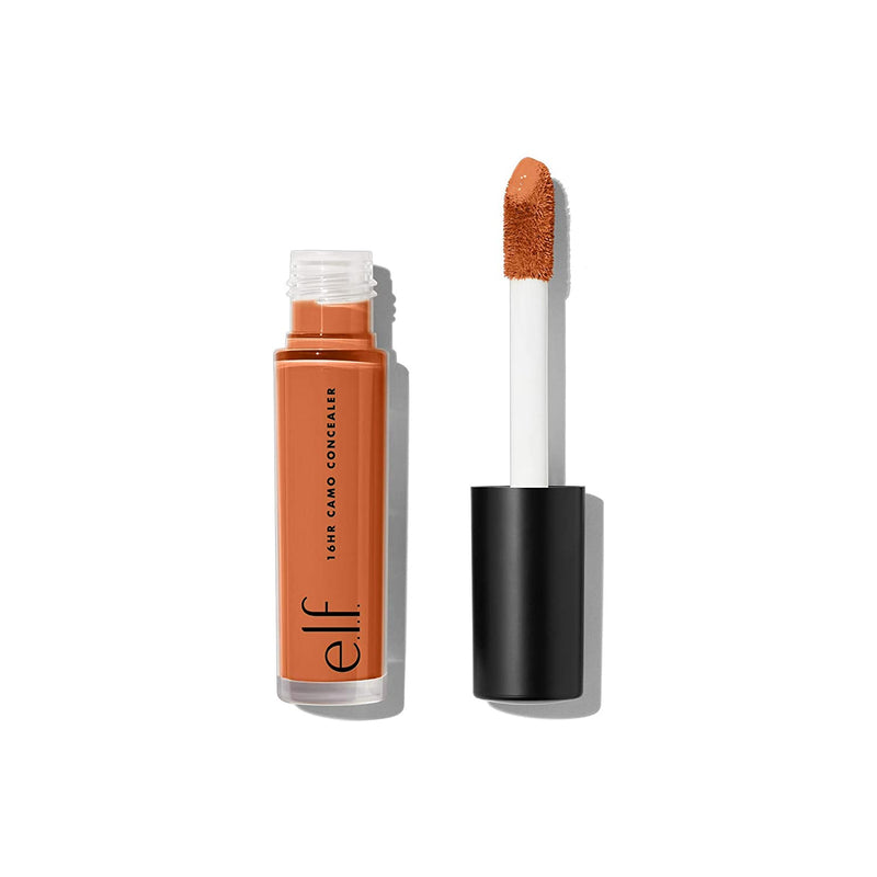 e.l.f., 16HR Camo Concealer, Full Coverage, Lightweight, Conceals, Corrects, Contours, Highlights, Deep Cinnamon, Dries Matte, 6 Shades + 27 Colors, Ideal for All Skin Types, 0.203 Fl Oz e.l.f. Store