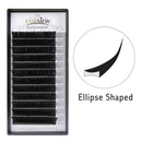 Lashview Ellipse Flat False Eyelash Extensions Extremely Soft Application-friendly Lashes 0.20mm D Curl 15mm LASHVIEW