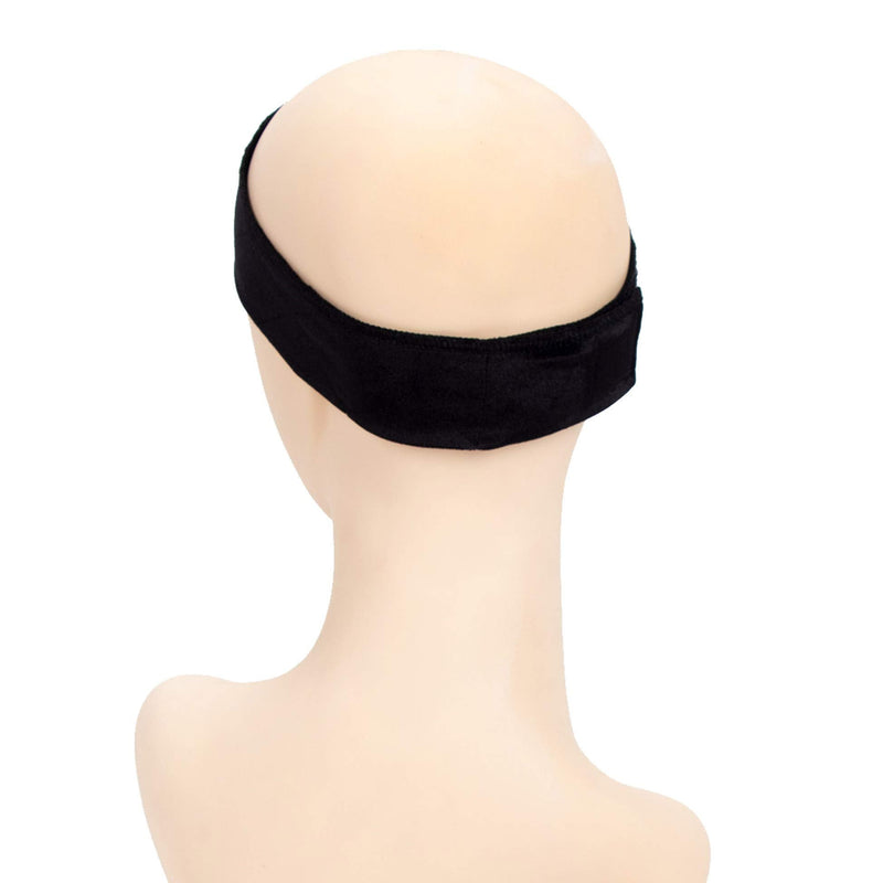 GEX Beauty Flexible Velvet Wig Grip Wig Band Scarf Head Hair Band Adjustable Fastern(Deep Black) gexworldwide