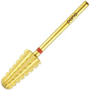 Upgraded PANA Volcano Nail Carbide Bit - Two Way Rotate use for Both Left and Right Handed use - Fastest remove Acrylic or Gel – For Manicure Drill Machine - 3/32" (Triple Coarse Grit - 3XC, GOLD) PANA