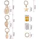 SoulBay 80 Pieces Hair Jewelry Rings Decorations Pendants, Including 50 PCS Aluminum Dreadlocks beads Metal Cuffs + 30 PCS Hair Decorations Rings Clips SoulBay