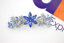 Faship Gorgeous Blue Crystal Floral Hair Barrette Faship