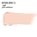 Camera Stick Foundation by True + Luscious - Full Coverage Cream Foundation - Non-Comedogenic & Hydrating Formula - Vegan, Paraben Free, Cruelty Free - 0.49 oz (Shade 1.5: Natural Beige) True + Luscious