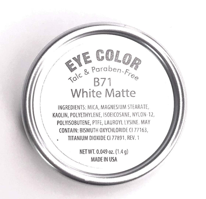 White Matte Pressed Powder Eye Shadow Eyeshadow Talc & Paraben Free Vegan No Animal Testing & Cruelty Free … Pure Ziva