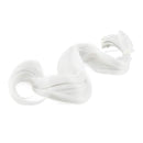 SWACC 12 Pcs Curly Wavy One Color Party Highlights Clip on in Hair Extensions Colored Hair Streak Synthetic Hairpieces (White) SWACC