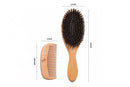 100% Boar Bristle Hair Brush for Men Set. 100% Boar Bristle Brush and Wooden Comb for Men. Free 2 x Palm Brush & Travel Bag Included. Hairbrush for Thin, Normal and Short Hair Belula Store
