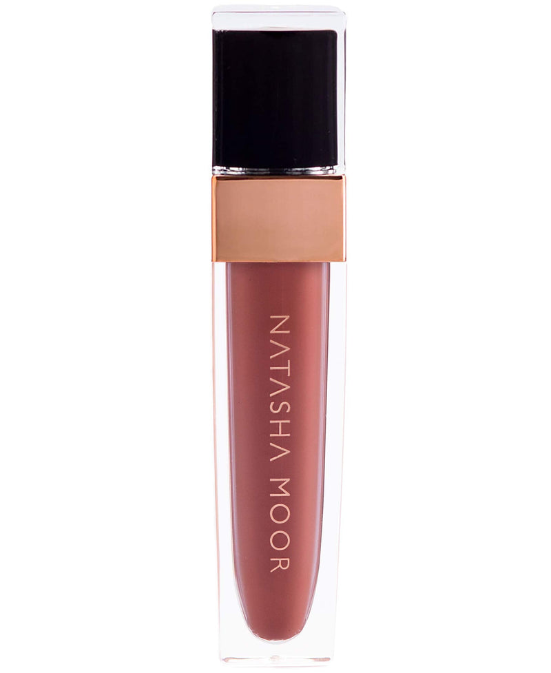 Natasha Moor Water-Resistant Molten Matte Liquid Lipstick - Lip Stain for Matte Lip, Long lasting up to 12 hours Smudge proof with Matte Finish, Moisturizing & Hydrating Formula with Vitamin E | Blend of Mauve & Brown (Hustler) NATASHA MOOR