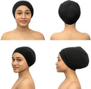 Satin Bonnet Lined Sleeping Beanie Hat Bamboo Headwear Frizzy Natural Hair Nurse Cap for Women and Men (Black & Light Pink) CAPLORD