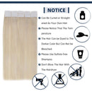 Fshine Tape In Hair Extensions 20 Inch Double Sided Adhesive Tape In Human Hair Color 60 Platinum Blonde Tape On Extensions Remy Hair 50 Grams 20 Pcs Seamless Pu Tape In Hair Fshine Store