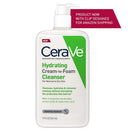 CeraVe Hydrating Cream-to-Foam Cleanser | Makeup Remover and Face Wash With Hyaluronic Acid | Fragrance Free | 19 Ounce CeraVe