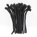 JISHENG Loc Extensions Human Hair Dreadlock 10inch Full Handmade Permanent Loc-Dreadlocks Extensions 30 Strands 0.8cm Width JISHENG