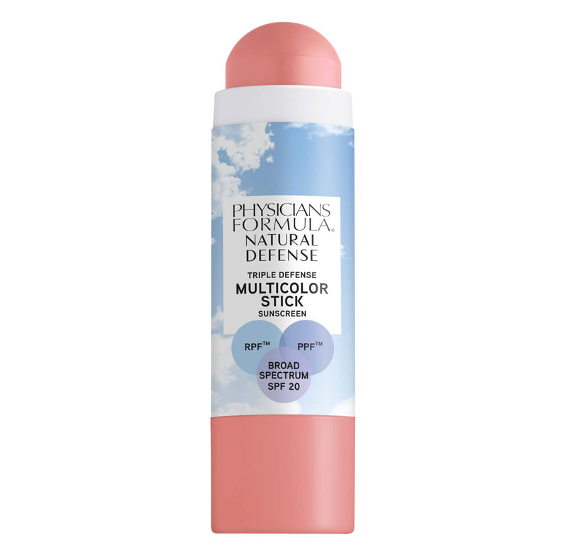 Physicians Formula Natural Defense Triple Defense Multicolor Stick with SPF 20, Soft Pink, 0.26 Ounce Physicians Formula