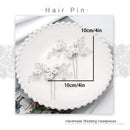 Asooll Bride Wedding Hair Pin Silver Flower Bridal Head Clip Rhinestone Crystal Headpiece for Women and Girls Asooll