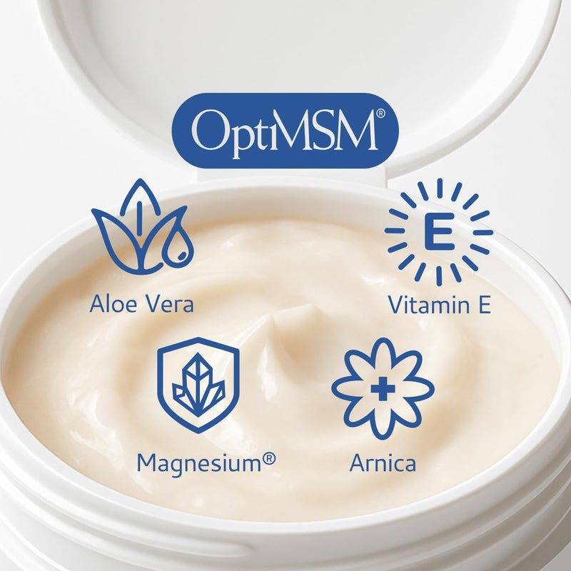 DMSO Cream 99.9% Pure Pharmaceutical Grade | Muscle, Joint & Skin Support | Fast-Absorbing Zechstein® Magnesium, OptiMSM®, Arnica, Aloe Vera, Vitamin E | Non-Greasy 3 oz (1 Pack) Infinity Warehouse
