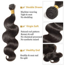 10 Inch Human Hair Weft Sew In Natural Black Brazilian Hair 3 Bundles Short Body Wave Unprocessed Hair Weave Extensions for Women 10"x3