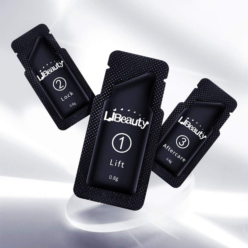 Libeauty Lash Lift Kit, Eyelash Perm Kit, Sachet Disposable Upgraded Version, Professional Quality Fast Lash Lifting, Semi-Permanent Curling Perming Wave, Lotion & Liquid Set Libeauty