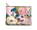 Small Zippered Pouch by Studio Oh! - Bella Flora - 4.5" x 3. 25" - Faux Leather Material with Full-Color Artwork & Cotton Lining - for Makeup, Pens, Chargers & More Studio Oh!