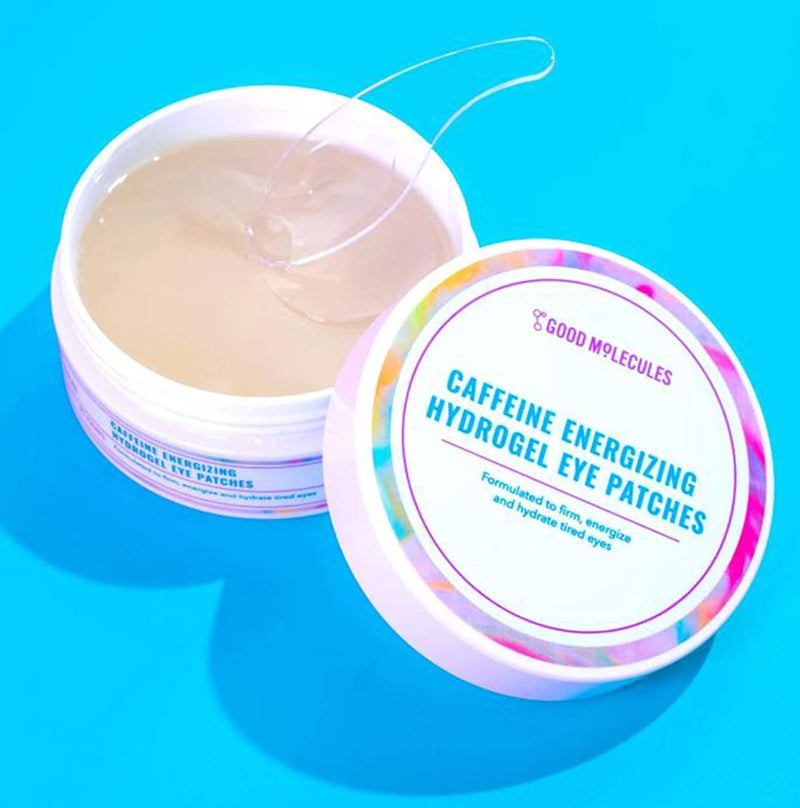 Good Molecules Caffeine Energizing Hydrogel Eye Patches 30 Pairs! Formulated with Caffeine, Niacinamide and Hyaluronic Acid! Eye Mask To Firm, Energize and Hydrate Tired Eyes! Vegan and Cruelty Free! Good Molecules