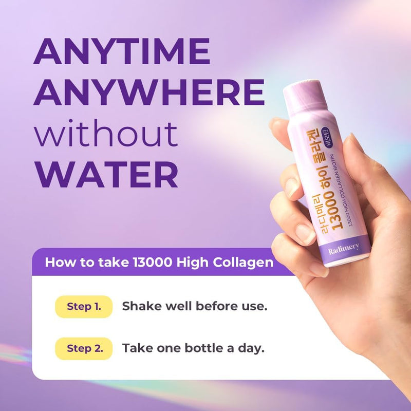 K · FOOD Ultra Premium Liquid Collagen Drink, 13,000mg Marine Collagen Peptides 50ml x 14 Bottles, Biotin, Hyaluronic Acid, Vitamin C – Pomegranate Flavor Infinity Warehouse