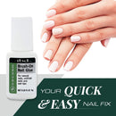 5 Second Brush-On Nail Glue 6 g, For Nail Tips, Full Cover Nails, And For Repairing Of Cracked, Split Natural Nails, 3 Packs IBD