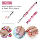 Beetles Nail Art Liner Brushes, Nail Gel Polish Painting Nail Art Design Brush Pen Set Diamond application Rhinestone Handle, Nail Dotting Painting Drawing Pen Sizes 5/7/9/11/20mm, 5Pcs beetles Gel Polish