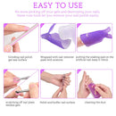 Gel Nail Polish Remover Kit,MORGLES 10pcs Nail Polish Remover Clips Cap 300pcs Nail Wipe Cotton Pads Nano Glass Nail File Cuticle Pusher Nail File Grit 100/180 and Brushes-Purple MORGLES