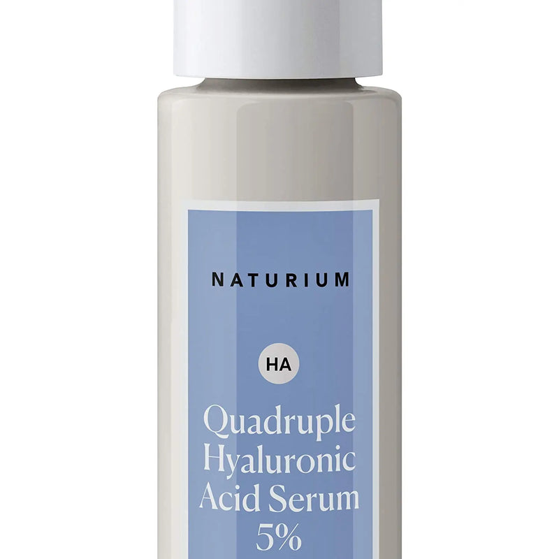 Quadruple Hyaluronic Acid Serum 5% - 1 oz, Deep Hydration, Extra Moisturizing, Anti-Wrinkle Concentrated Facial Serum with Pure Hyaluronic Acid At Four Molecular Weight Levels by Naturium Naturium Store