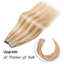 Wavy Tape in Hair Extensions 100% Human Hair Body Wave 14 inch Dark Brown Long Soft Remy Hair Skin Weft Seamless Invisible Double Side Tape 20pcs/40g