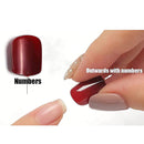 MISUD Extra Long False Nails Pure White Glossy Pointed Claw Full Cover Flake Nails Press-on Acrylic Nail Tips for Party and Prom(Purple) MISUD Store