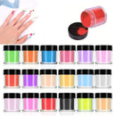 LOYALSE Acrylic Powder, MTMKQ 18 Colors Acrylic Nail Art Tips UV Gel Powder Dust Design Decoration 3D Manicure LOYALSE