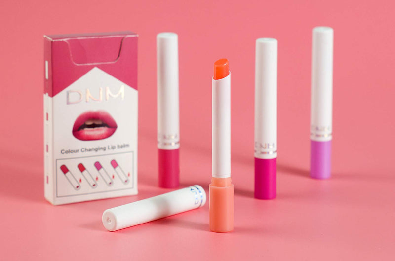 evpct 4 pk Mini Cigarette Color Changing Change Lipstick Sets PH Lip Balm Kit,DNM Litte Smoke Tube Red Lipstick Moisturizing Lip Stain Long Lasting Waterproof for Women labiales matte larga (A-Set05) evpct