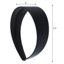 Black 2 Inch Wide Satin Hard Headband with No Teeth Head band for Women and Girls (Motique Accessories) Motique Accessories