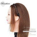 Braid Headband Chunky Braided Hair Band for Women Kids Synthetic Plaited Hairband Braiding Hairpiece Classic Wide Elastic Stretch Hairband 3 Strands Brown Mixed Benehair