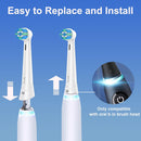 Replacement Heads Compatible with Oral B iO, Brush Heads for iO 2 3 4 5 6 7 8 9 10 Series, 8 Count Toothbrush Heads for Gentle Care Teeth, Black/White - Infinity Warehouse