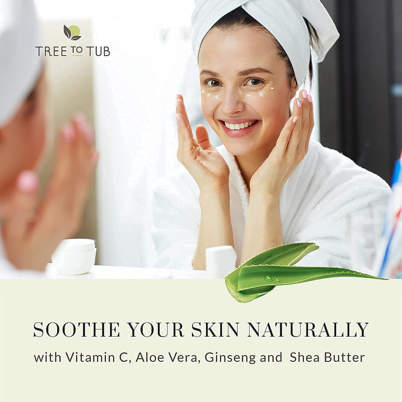 Natural Face Cream & Retinol Night Cream – For Sensitive Skin – Anti Aging Bundle By Tree To Tub – Made with Hyaluronic Acid, Ginseng, Green Tea Tree to Tub