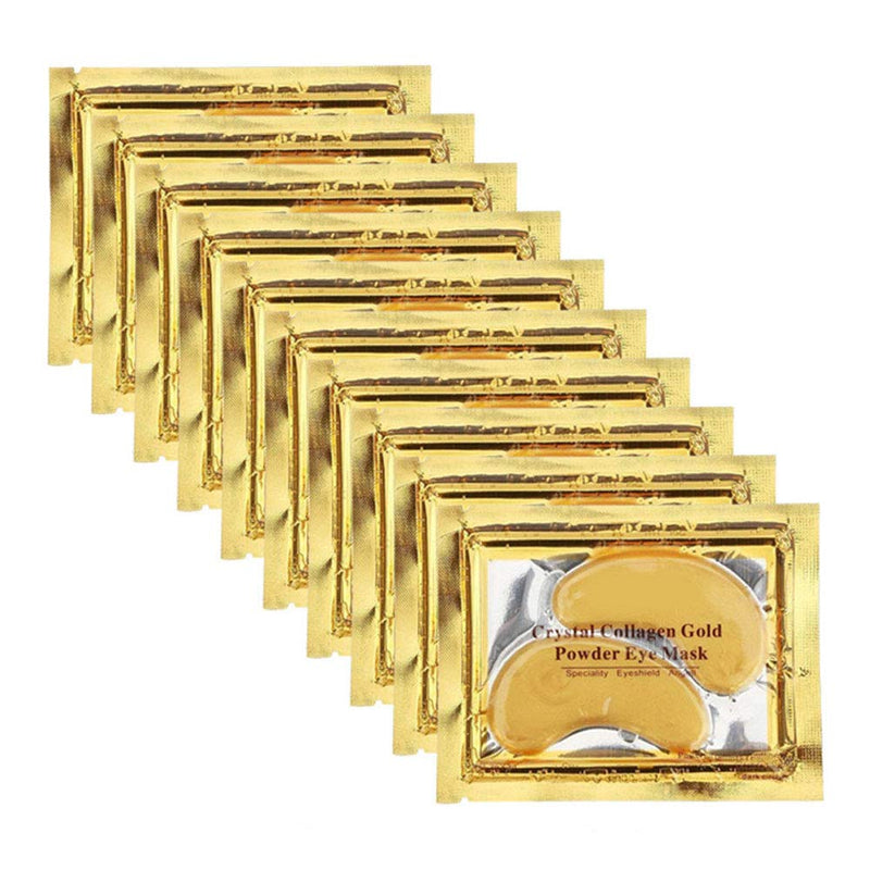 Adofect 30 Pairs Gold Collagen Under Eye Mask Anti-Aging Hyaluronic Acid 24k Gold Eye Patches for Moisturizing & Reducing Dark Circles, Luxury Gift for Women and Men, Gold Adofect