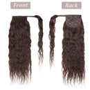 100% Human Hair Ponytail Extensions 18 Inches Wrap Around Human Hair Ponytail With Comb Clip in One Piece Pony Tail Hairpiece Long Corn Wave Curly For Black Women
