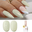 Double Rhythm 0.5 Oz Gel Nail Polish Neutral Natural Same Color Same Bottle Translucent Light Milky Pastel 15ML Manicure French Design Art DIY at Home (Pearl Green-B1146) Infinity Warehouse
