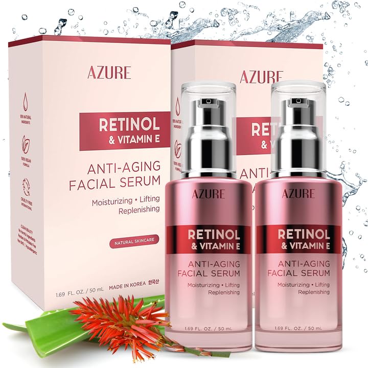 Azure Cosmetics Hyaluronic Acid Serum For Face - Ultra Hydrating, Dermatologist Tested, Anti-Aging Moisturizer for Dark Spots, Fine Lines & Wrinkles - Vegan, Clean Beauty, Korean Skin Care - 1.69 oz Infinity Warehouse