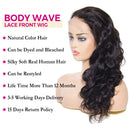 Hermosa Body Wave Lace Front Wigs Human Hair 150% Density Per Plucked 13x4 Human Hair Wigs for Women With Baby Hair (16 inch, Natural color) Hermosa Store
