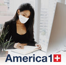 America1 KN95 Face Masks | Made in USA | Breathable Face Masks with 4-Layer Protection | Face Masks for Men and Women | Disposable Face Masks for Work, Home, and Outdoor | 20 Count White Face Masks America1