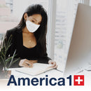 America1 KN95 Face Masks | Made in USA | Breathable Face Masks with 4-Layer Protection | Face Masks for Men and Women | Disposable Face Masks for Work, Home, and Outdoor | 20 Count White Face Masks America1