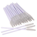 Elisel 100 PCS Disposable Eyelash Brushes Mascara Brushes Eye Lash Eyebrow Applicator Cosmetic Makeup Brush Tool Kits (White) Elisel