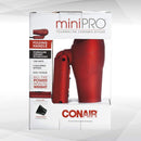 Conair miniPRO Tourmaline Ceramic Travel Hair Dryer with Folding Handle, Red Infinity Warehouse