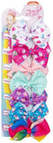 NC Bows 7 days Jojo Bow 8 cm with Unicorn and Rainbow pattern - Beautiful Hair Accessories - Best Xmas Present Stocking Filler for Girls JoJo Siwa